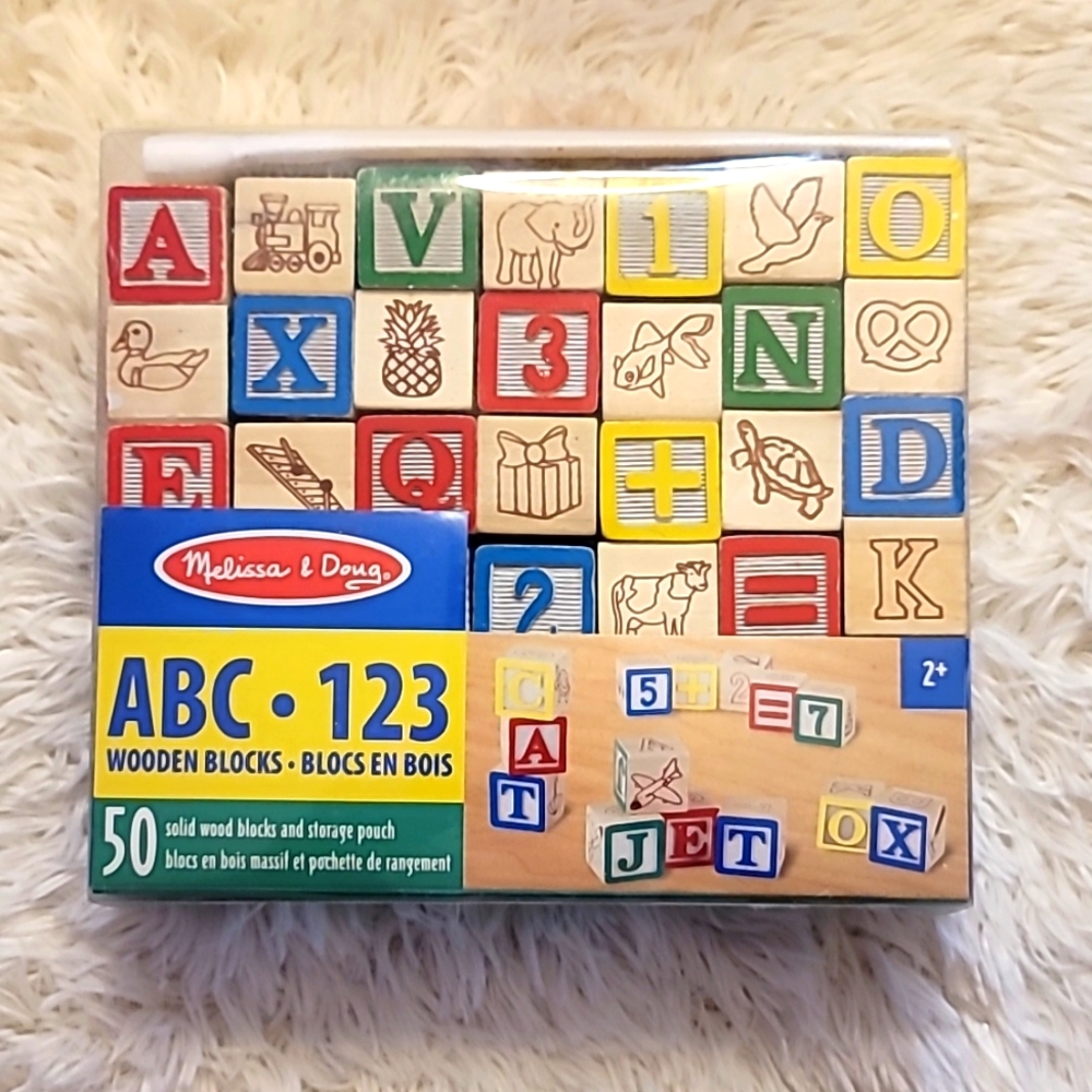 ABC 123 Wooden Blocks Brand New